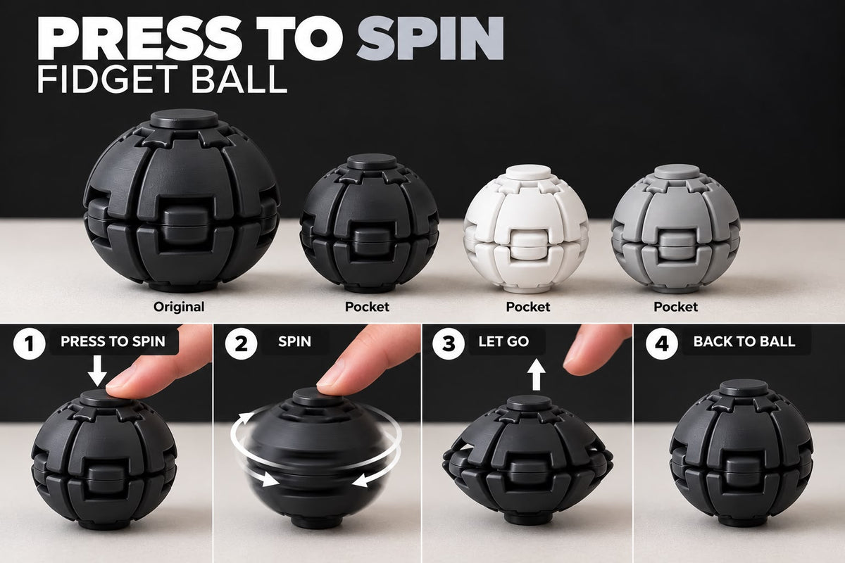Press to spin Fidget ball