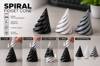 Spiral fidget cone