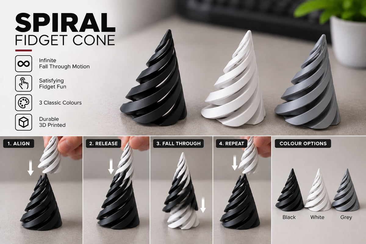 Spiral fidget cone
